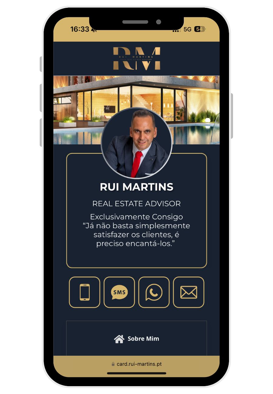 FindLeads - Cartão de Visita Digital